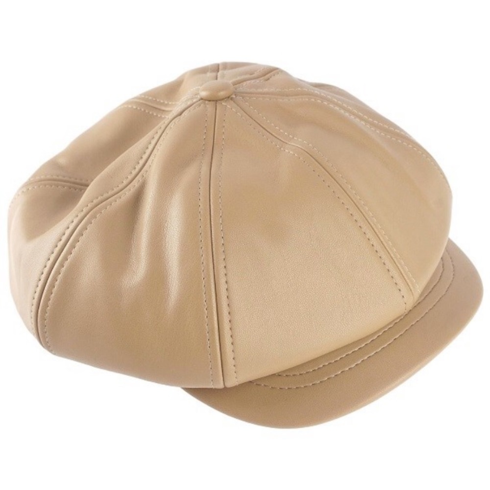 High quality OSFM faux leather newsboy. Must have!